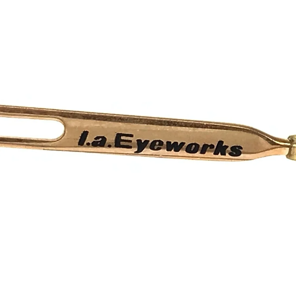 Vintage la Eyeworks Eyeglasses Frames FABIO 22KT Gold Plated 2u Shiny 53-20-135